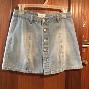 Jean button up skirt
